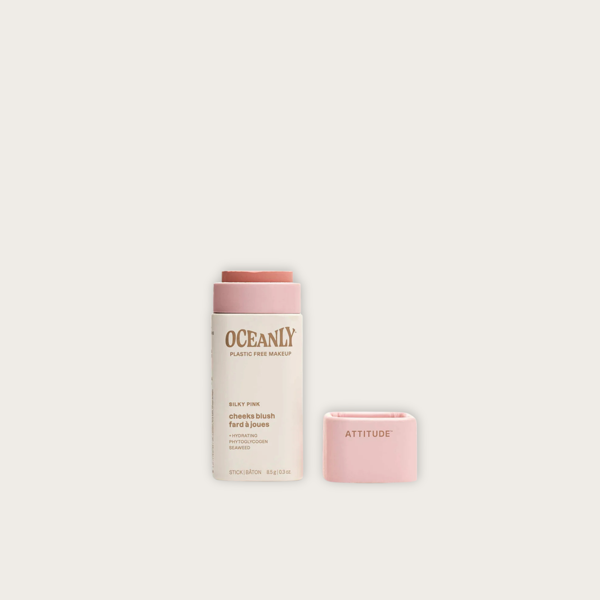 ATTITUDE Oceanly Silky Pink blush stick