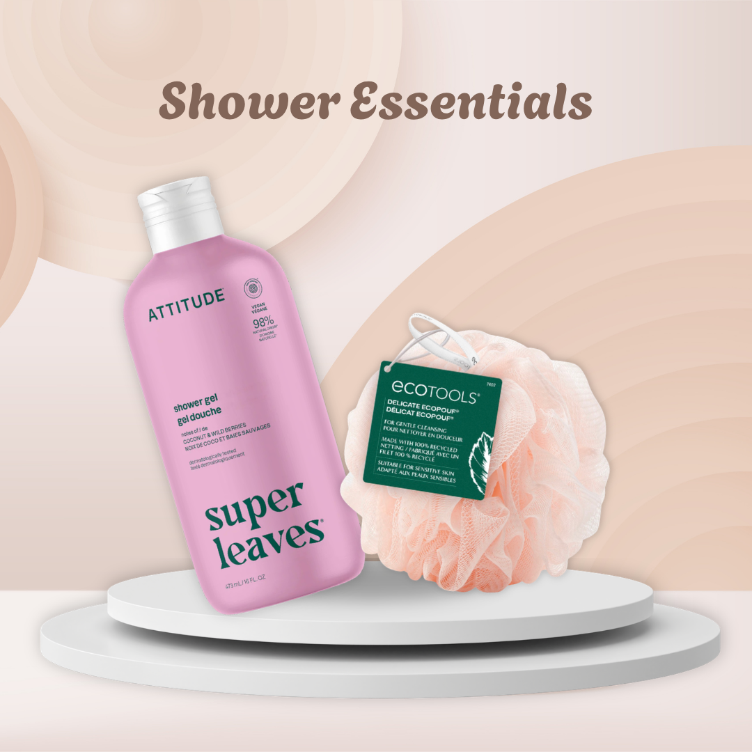 Shower Essentials Duo | Body Wash & Bath Sponge
